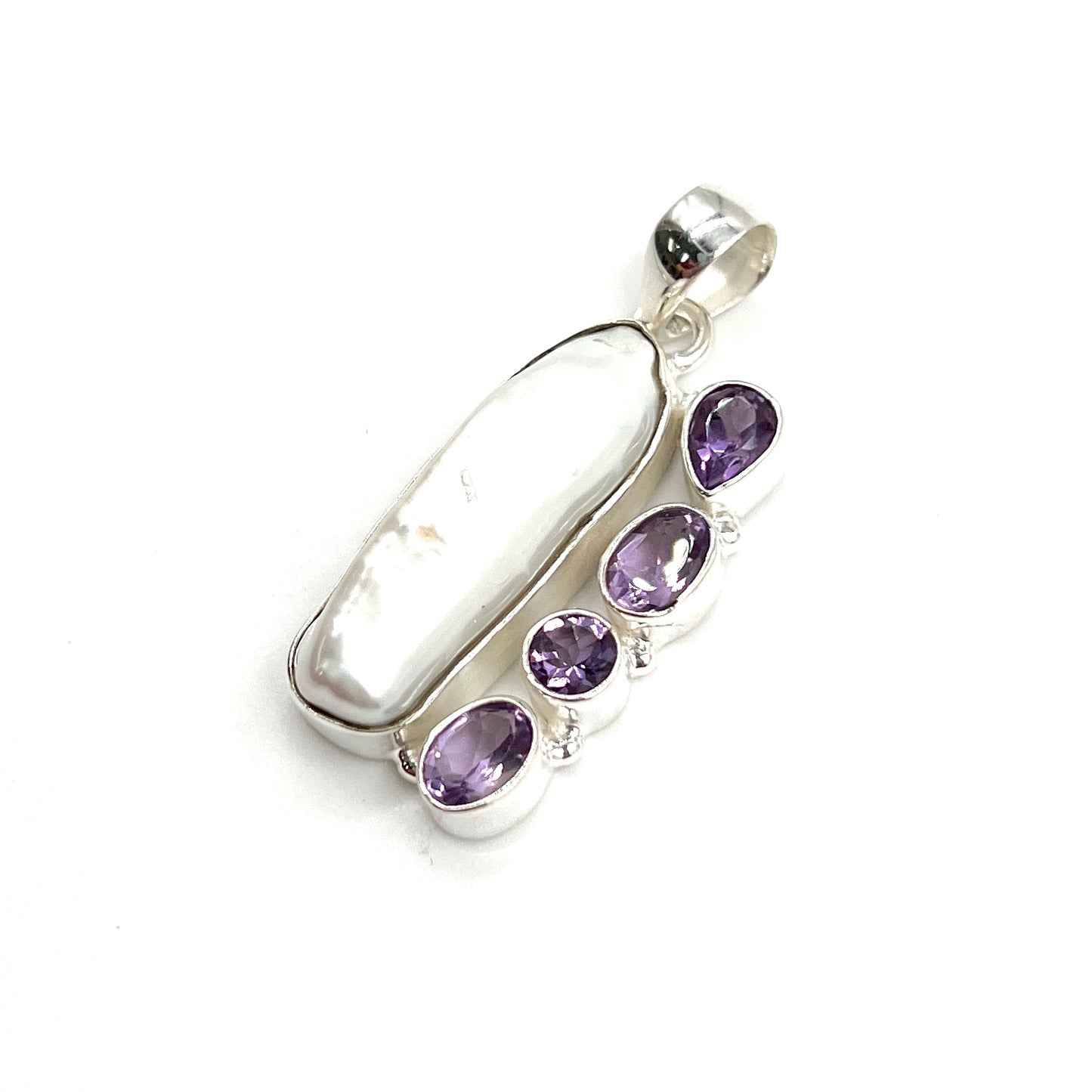 Sterling Silver Pearl & Gemstone Pendants