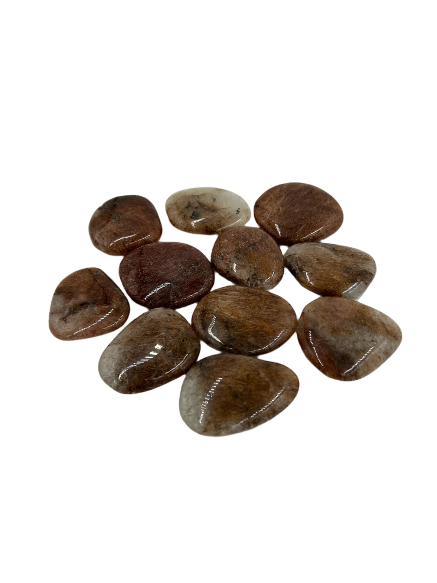 Brown stones on a white background