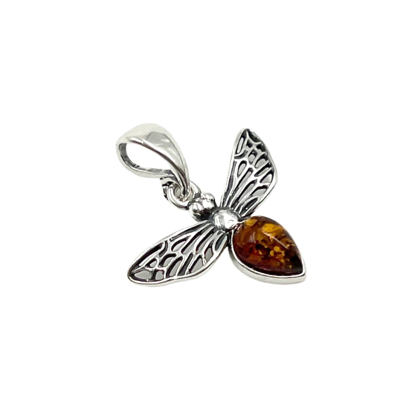 Amber Insect Pendants