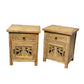 White Washed Teakwood Night Stands