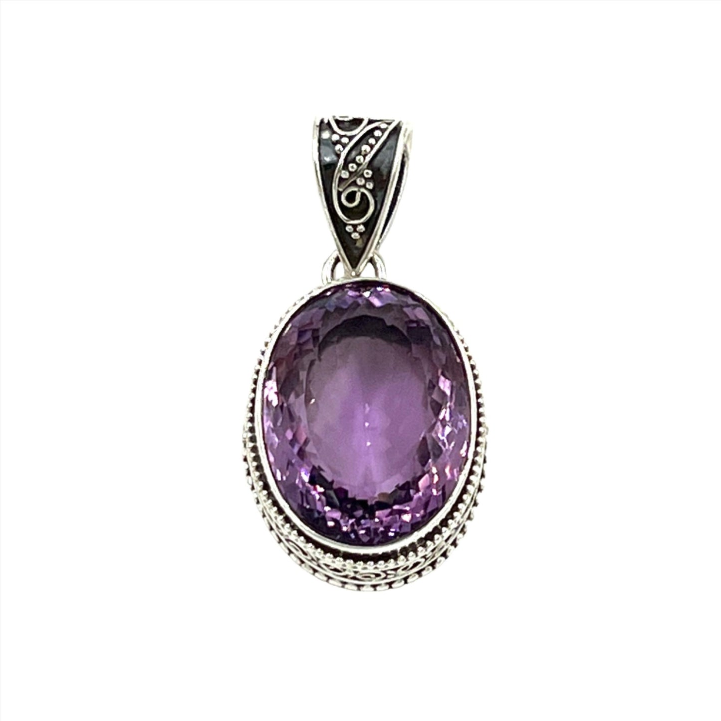 Sterling Silver Filigree Amethyst Pendants