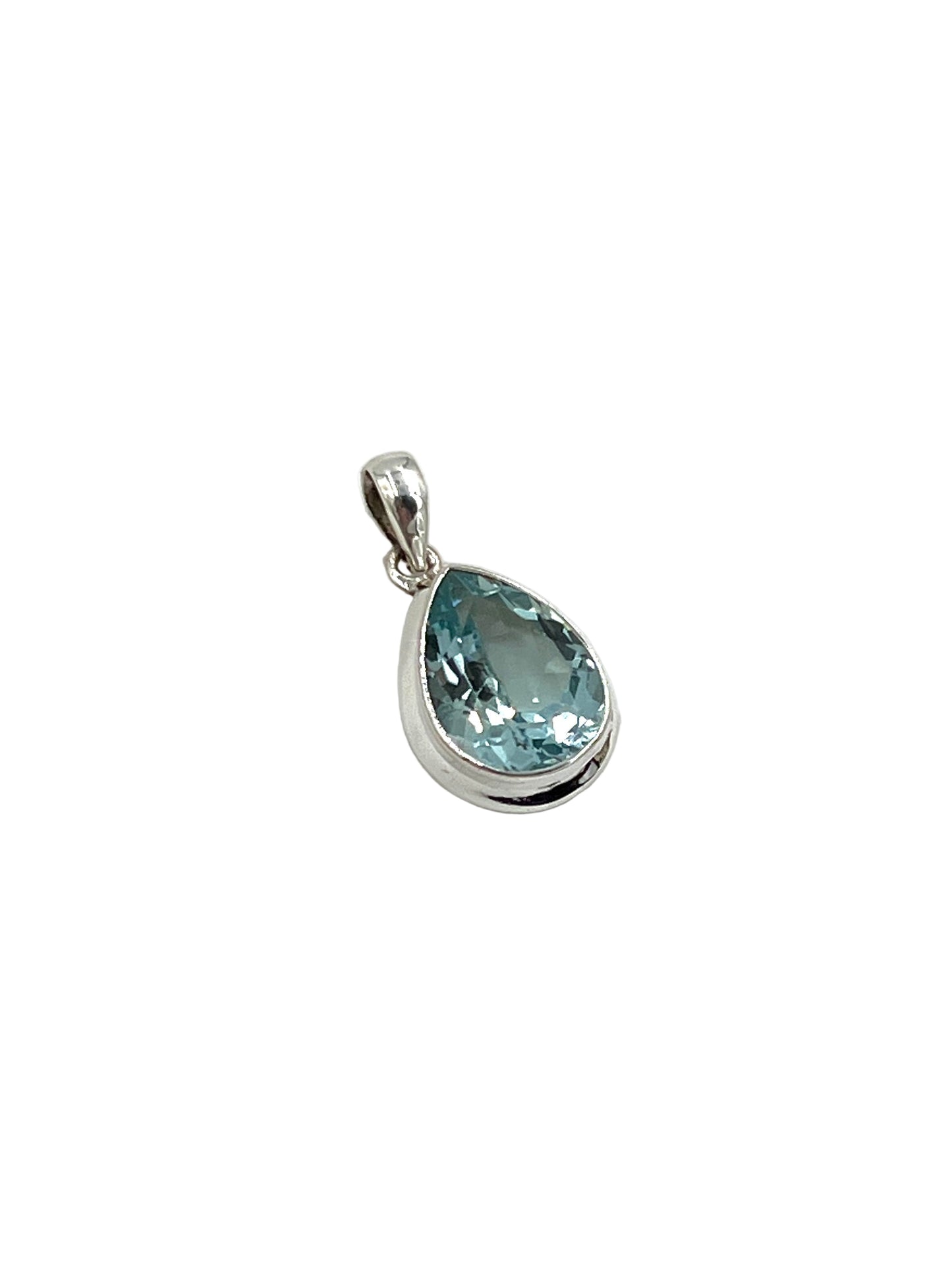 Teardrop Blue Topaz Pendants