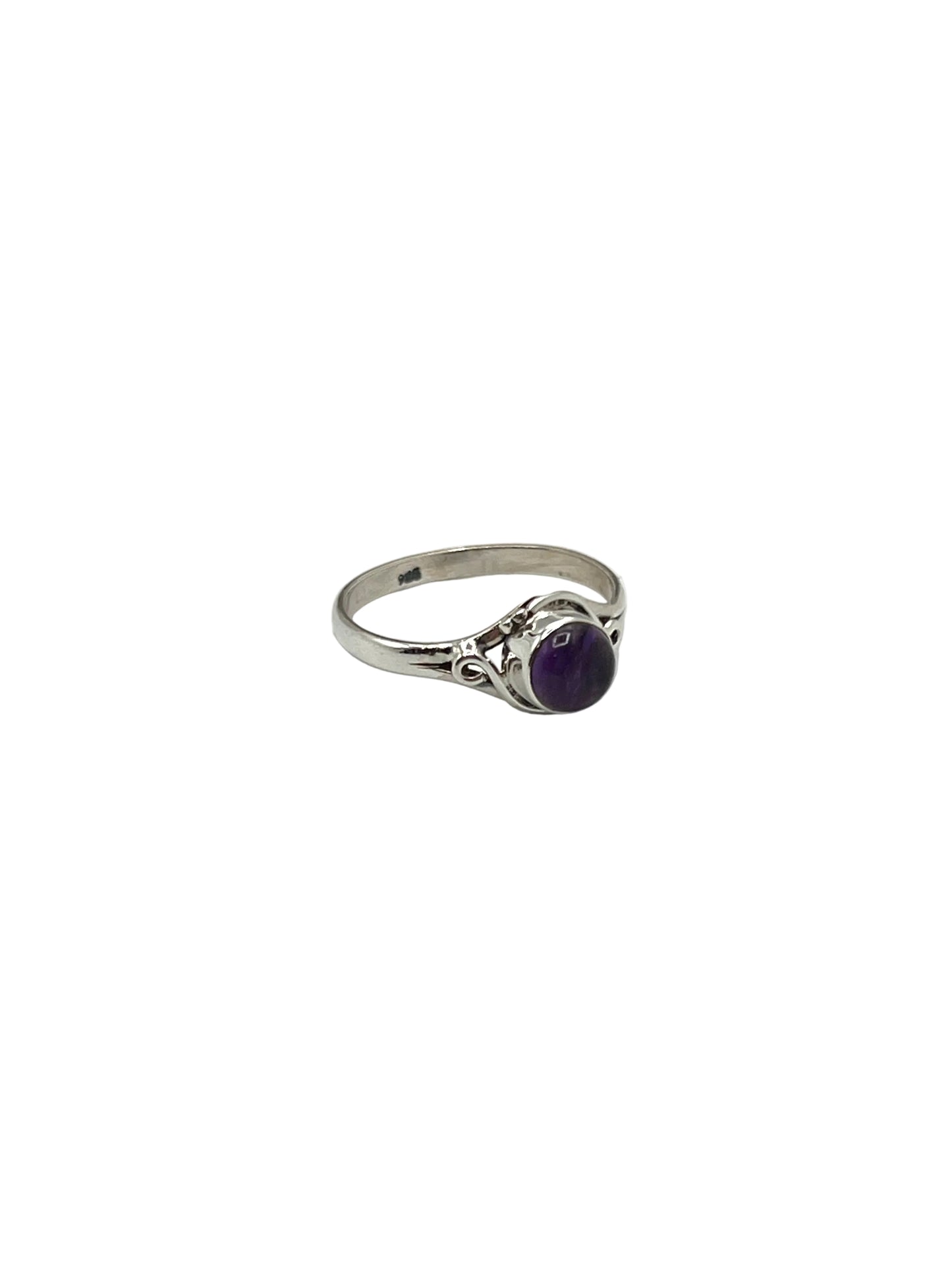 Round Gemstone Swirl Rings