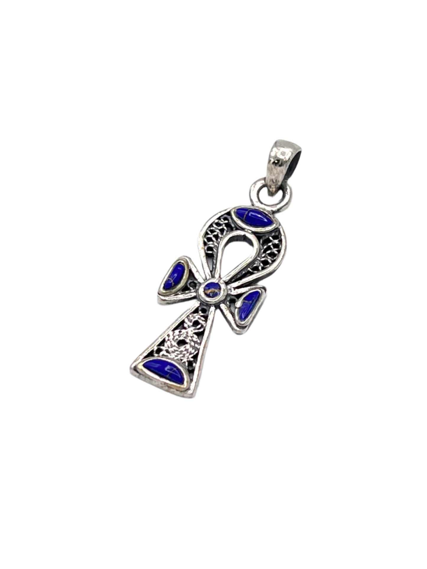 Silver Filigree Ankh Pendants