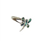 Sterling Silver Abalone Shell Dragonfly Ring