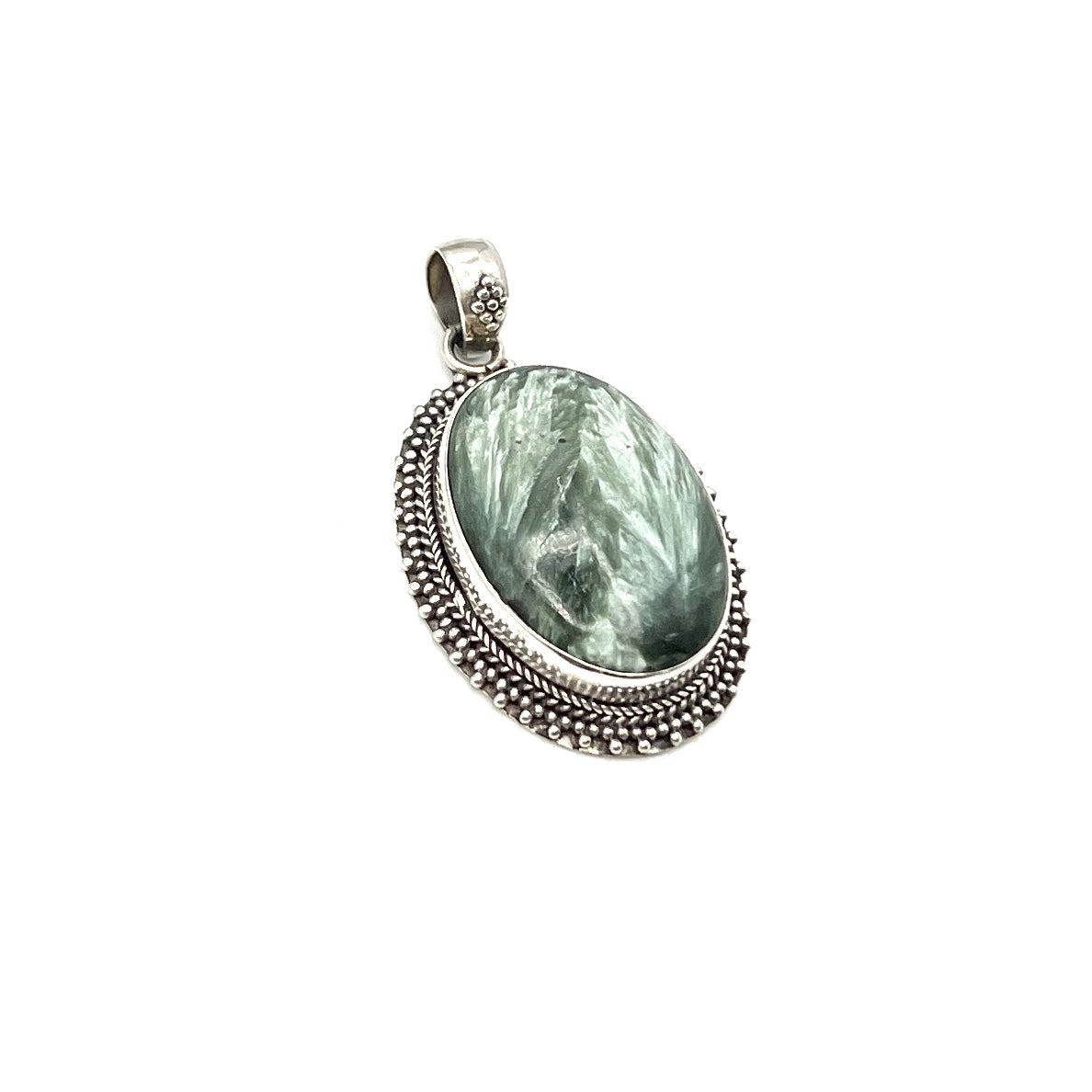 Sterling Silver Seraphinite Oval Pendants