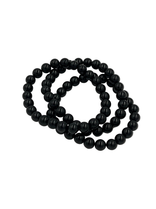 Black Tourmaline Stretchy Bracelet