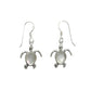 Sterling Silver Shell Sea Turtle Earrings