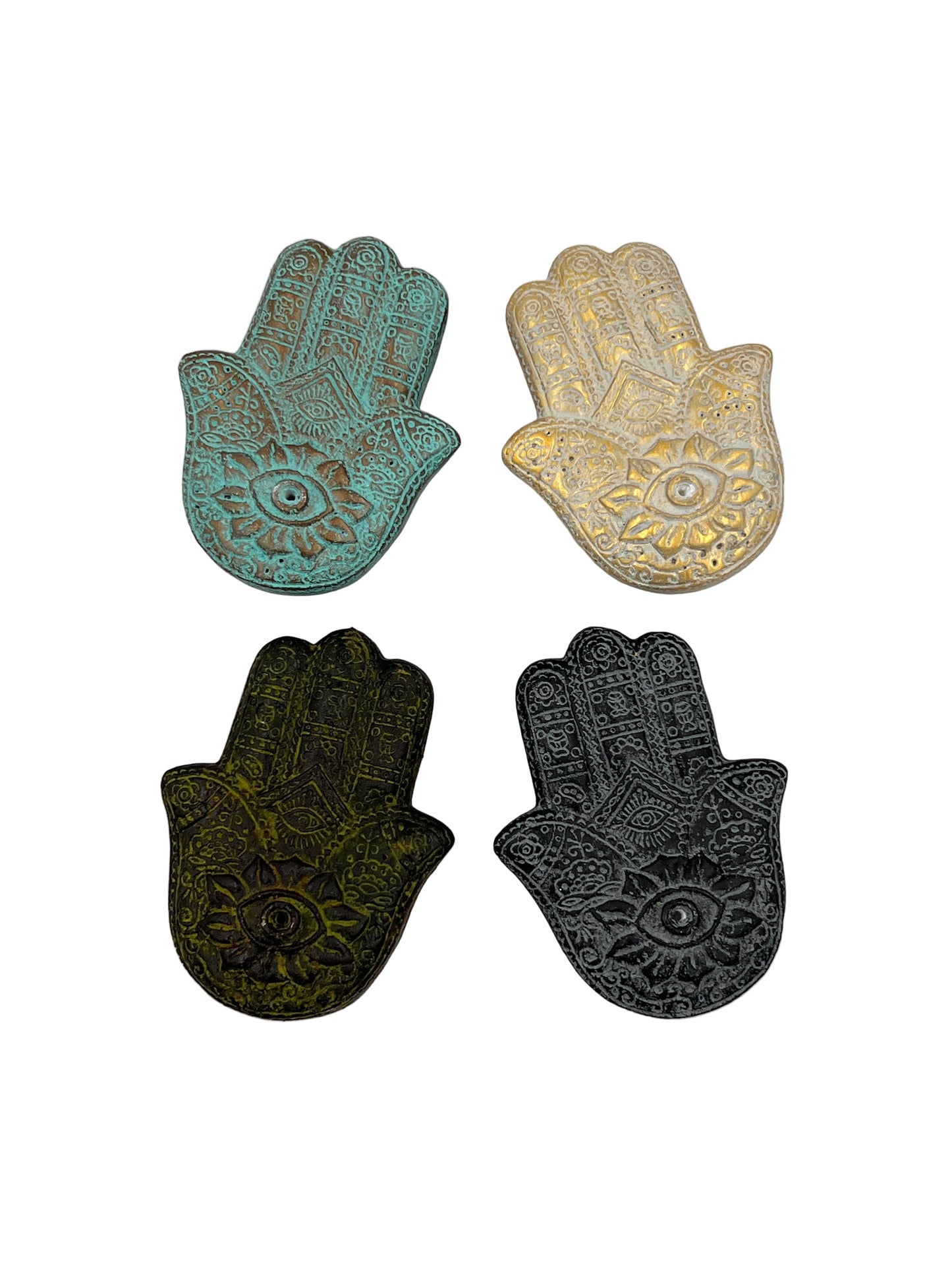 Resin Hamsa Incense Burner