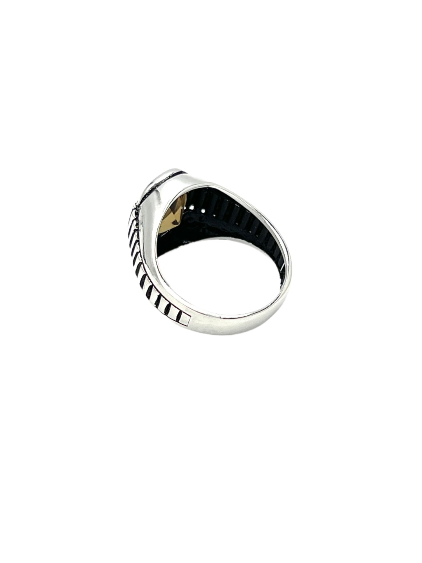 Silver Zultanite Oval Side Etched Ring