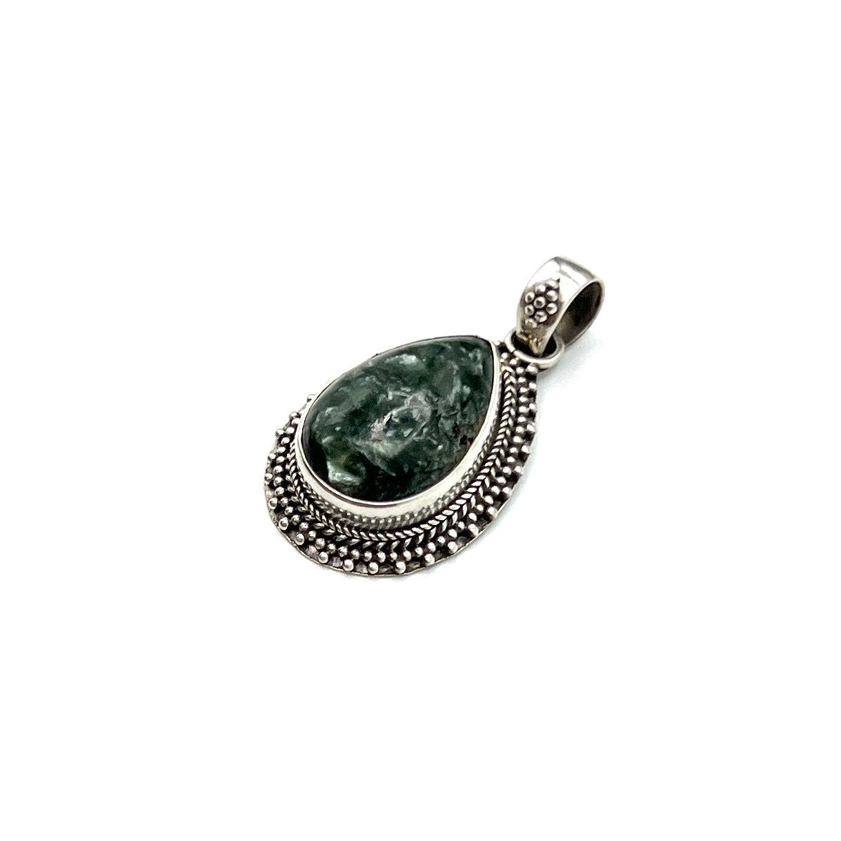 Sterling Silver Seraphinite Teardrop Pendants