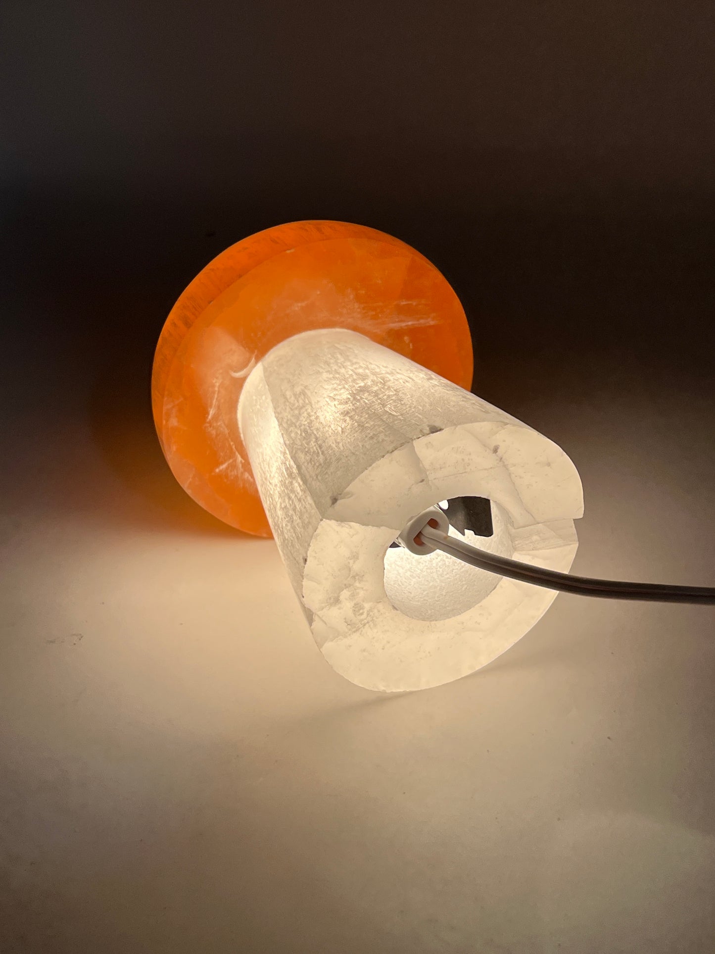 Selenite Mushroom Lamps