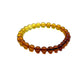 Polished Variegated Amber Beaded Bracelets