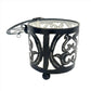 Handcut Swirls Iron Candle Holders w/ Lid