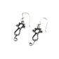 Sterling Silver Beaded Cats Earrings