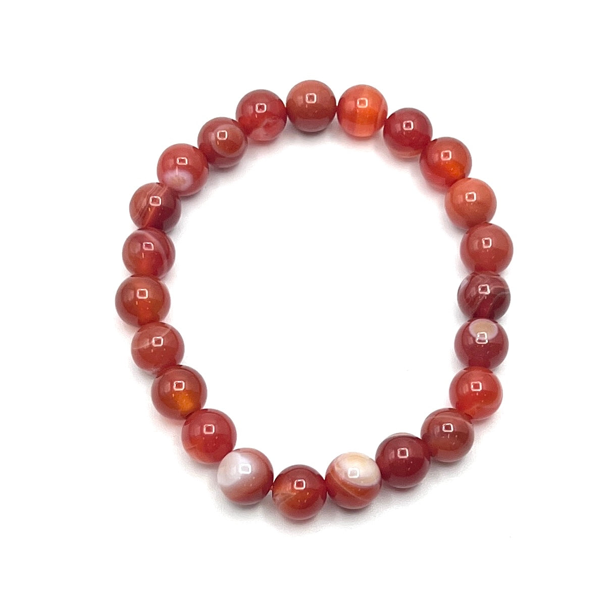 Banded Carnelian Stretchy Bracelets