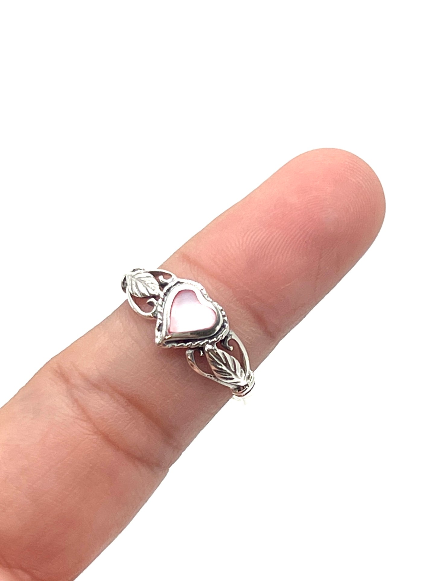 Sterling Silver Shell Heart Rings