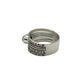 Sterling Silver Oval Moonstone Flower Band Ring