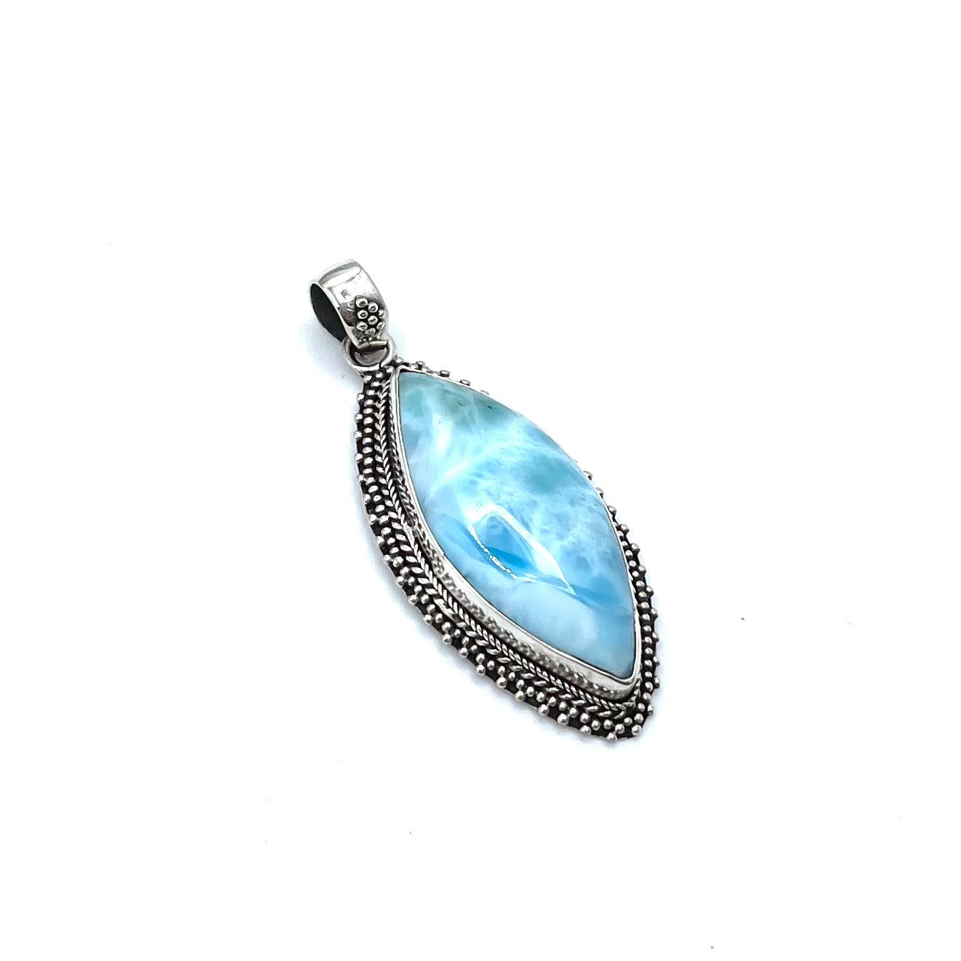 Sterling Silver Larimar Freeform Pendants