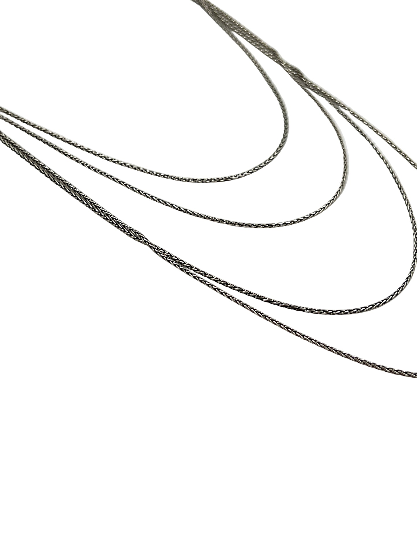 Sterling Antiqued Wheat Chains