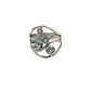 Silver Blue Topaz Wave Ring