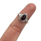Beaded Teardrop Garnet Ring