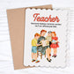 Teacher Thank You Card - Because Badass Miracle Worker