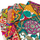 Rectangle Recycled Hand Embroidered Rajasthani Zipper Bag | Tassel