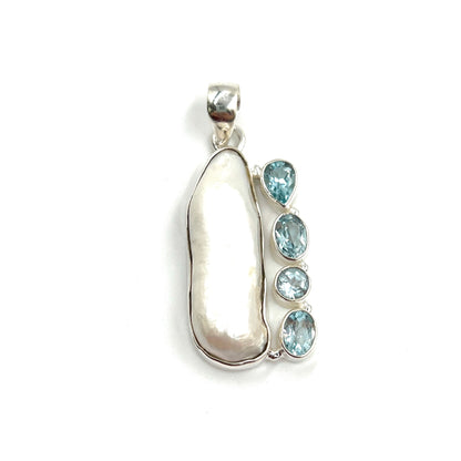 Sterling Silver Pearl & Gemstone Pendants