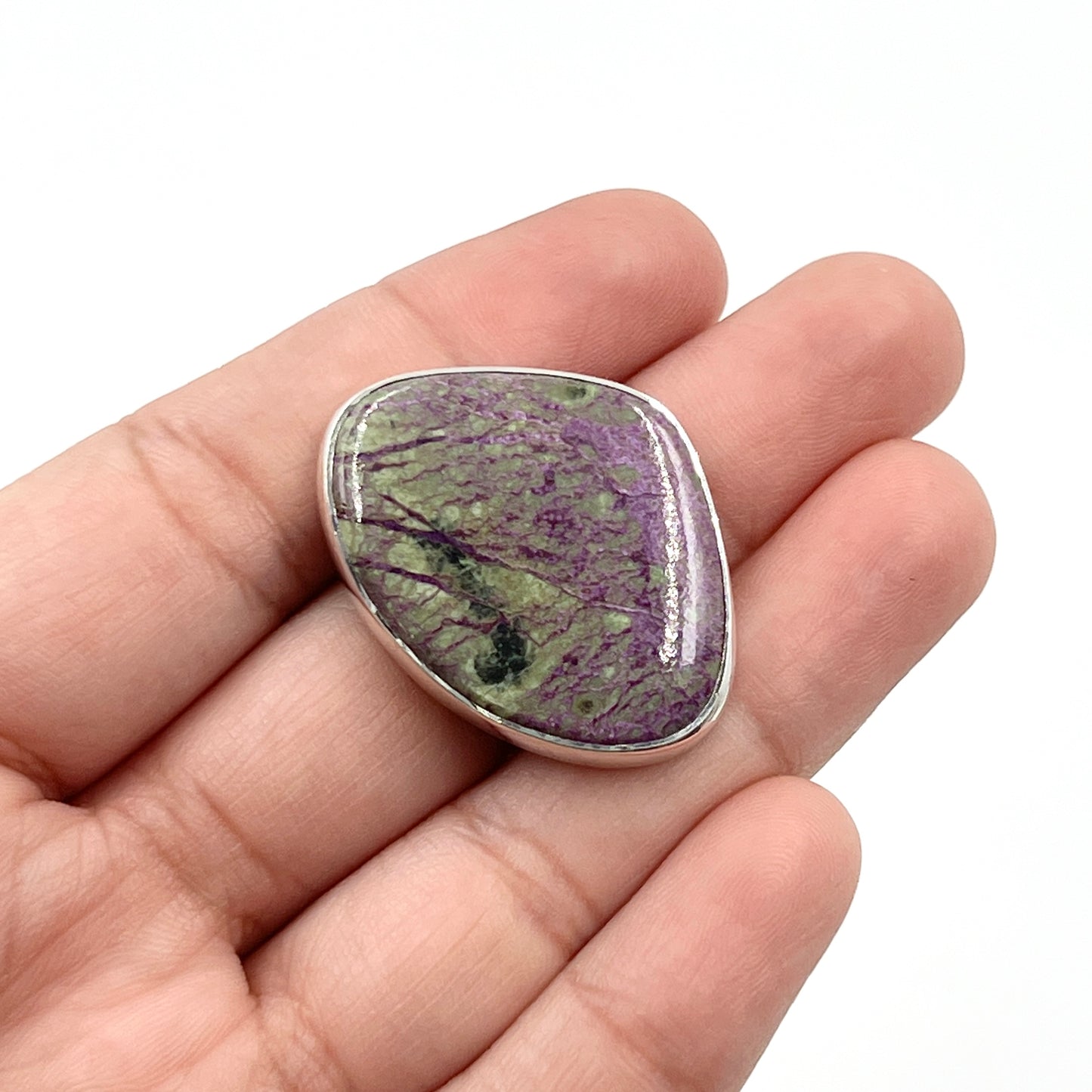 Sterling Silver Stichtite Teardrop Ring