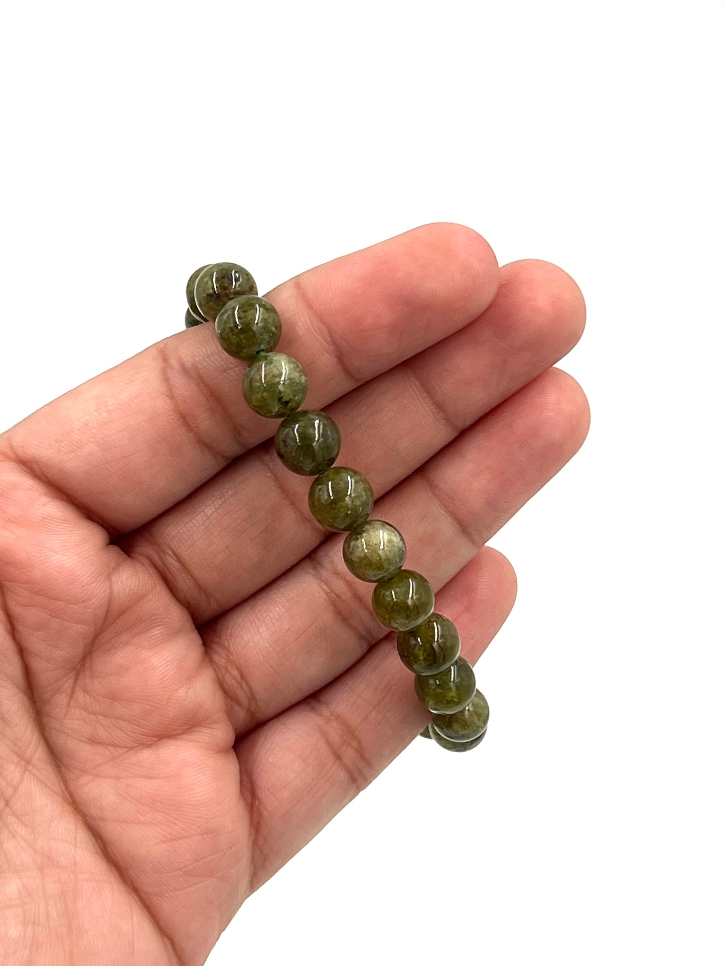 Green Garnet Beaded Bracelet