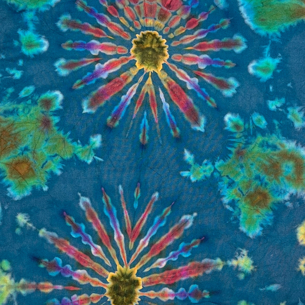 Tie Dyed Rayon Wide-Leg Pants