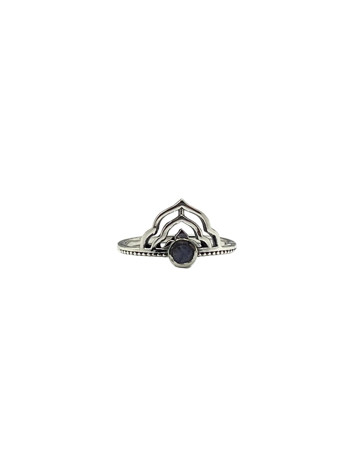 Lotus Crown Gemstone Rings
