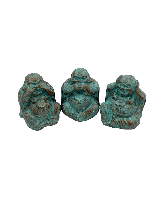 Resin Buddha See No Evil, Hear No Evil, Speak No Evil Set