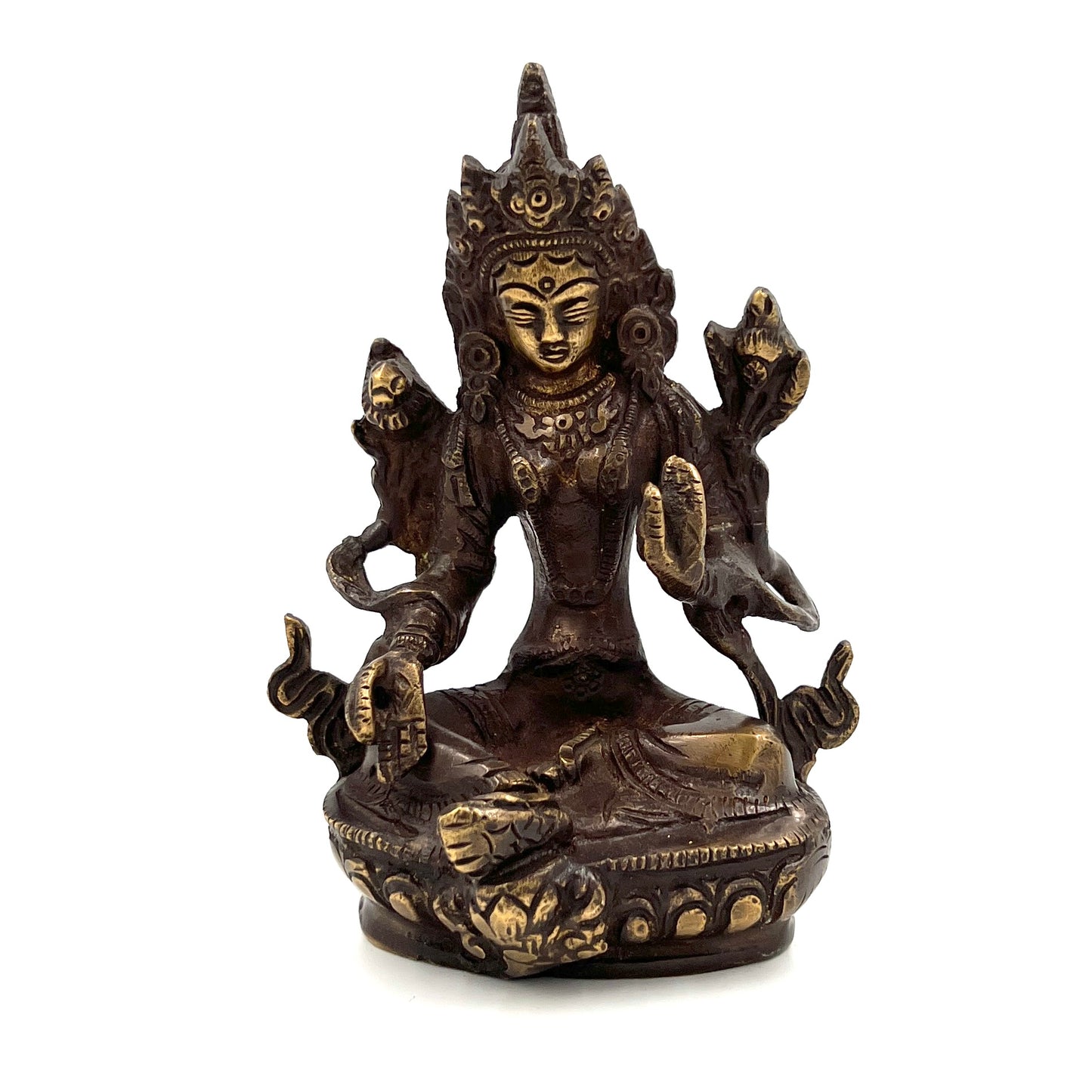 Brass Green Tara Statue