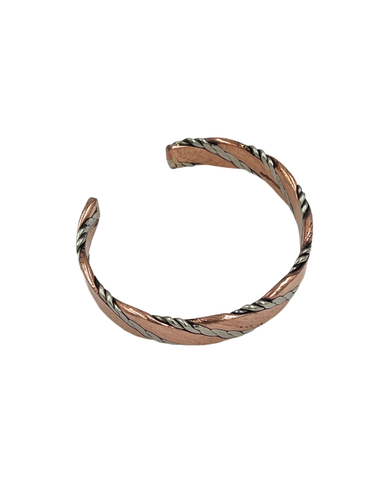 Wide Braided Rope Copper Bracelet