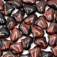 Red Tigers Eye Puffy Hearts