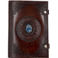 Camel Leather Gemstone Journal | Spiked Mandala | 10" x 7" x 1/2"