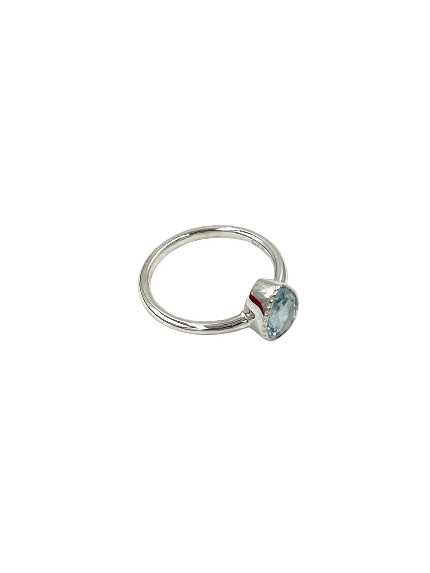 Teardrop Blue Topaz Ring