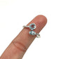 Square Blue Topaz Ring