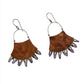 Sterling Silver Vericruz Amethyst & Burl Wood Earrings