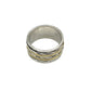 Sterling Silver Multi Metal Hammered Spinner Ring