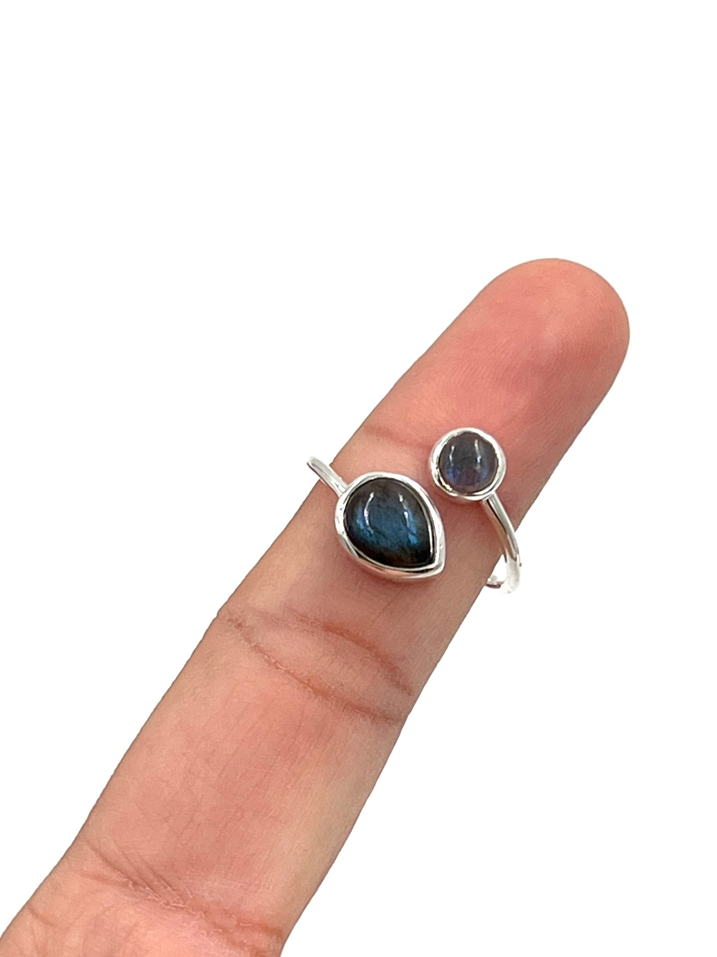 Teardrop Labradorite Ring