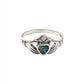 Sterling Silver Shell Claddagh Heart Rings