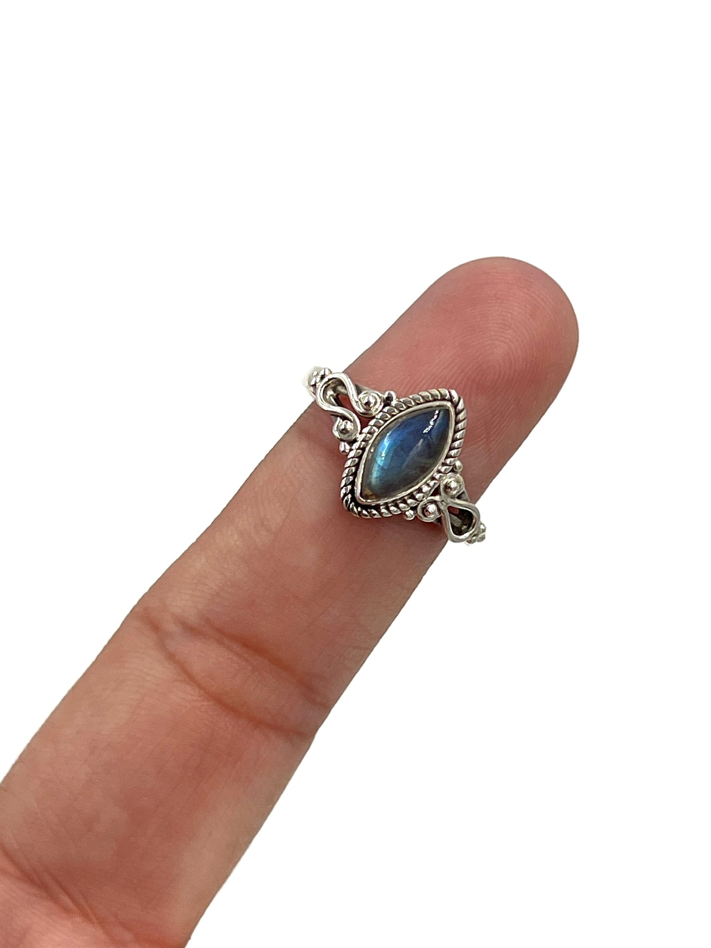 Labradorite Marquise Ring