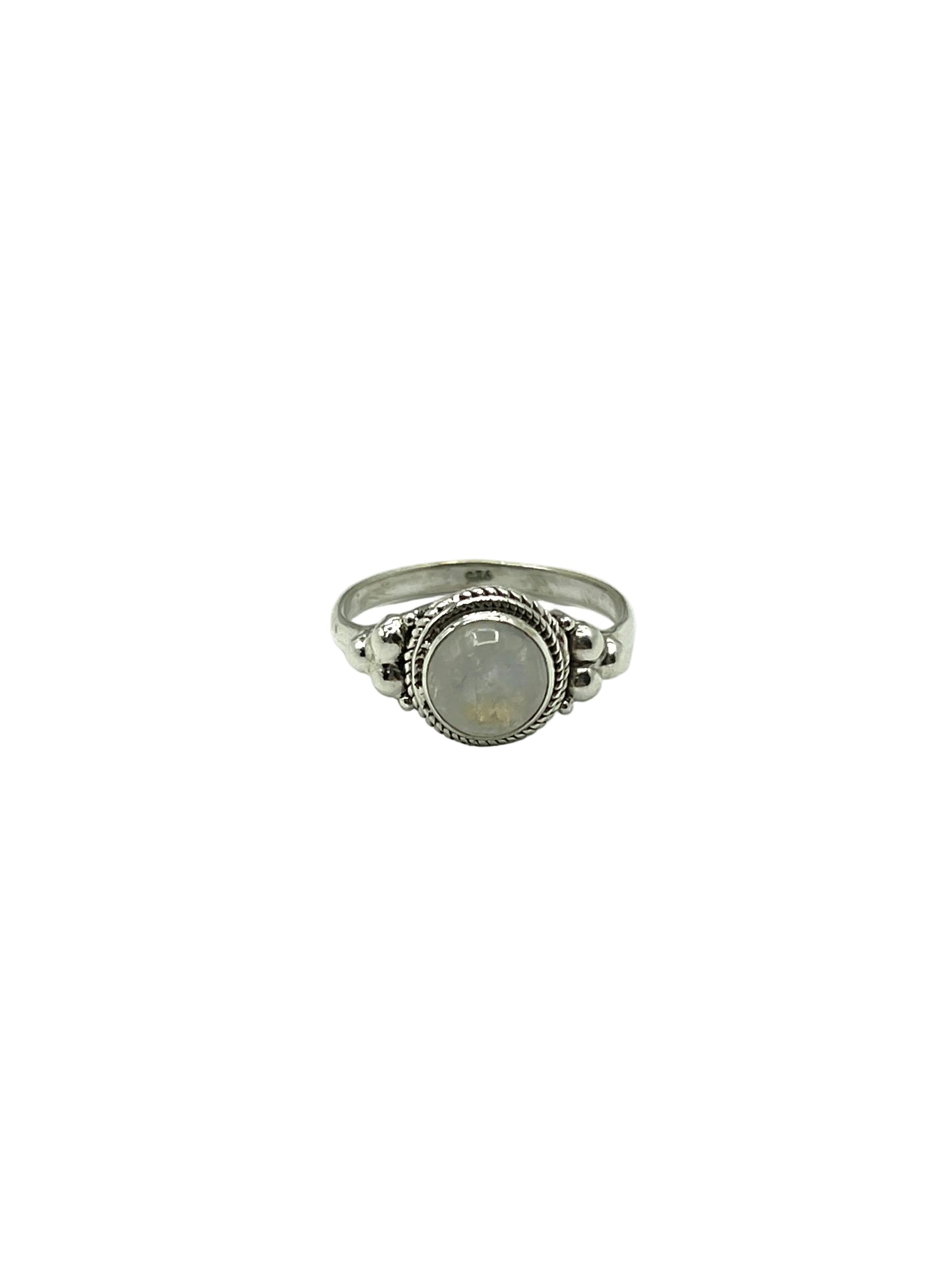 Beaded Circle Gemstone Rings