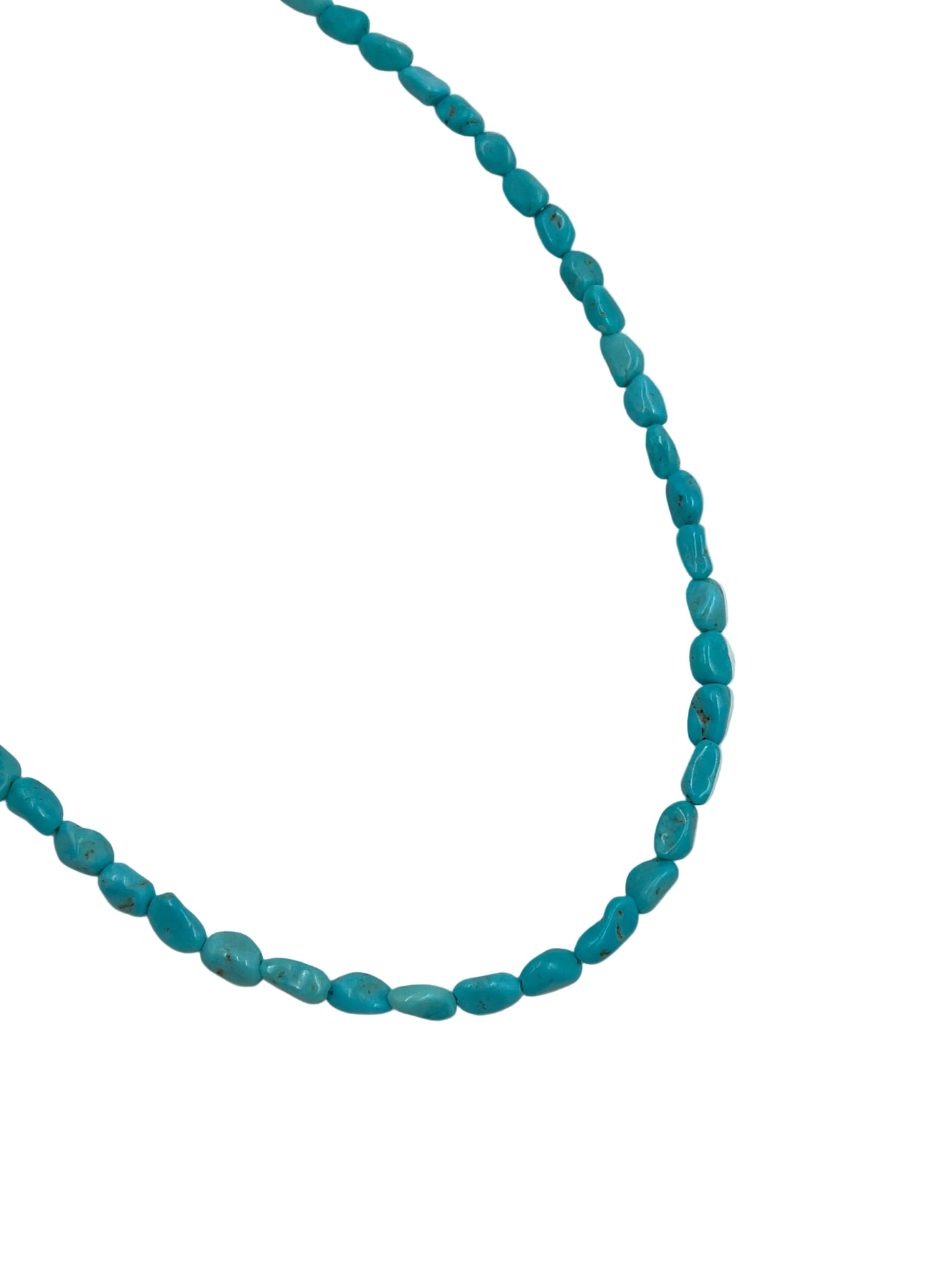 Silver Nugget Turquoise Necklace