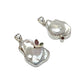 Sterling Silver Pearl & Tourmaline Pendants