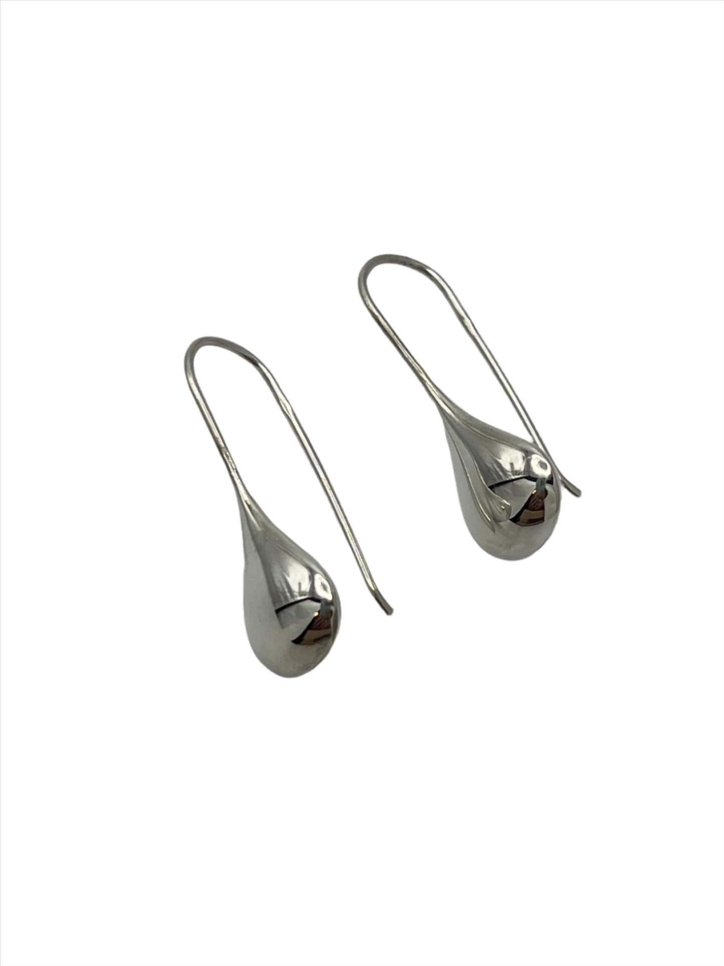 Sterling Silver Teardrop Hook Earrings