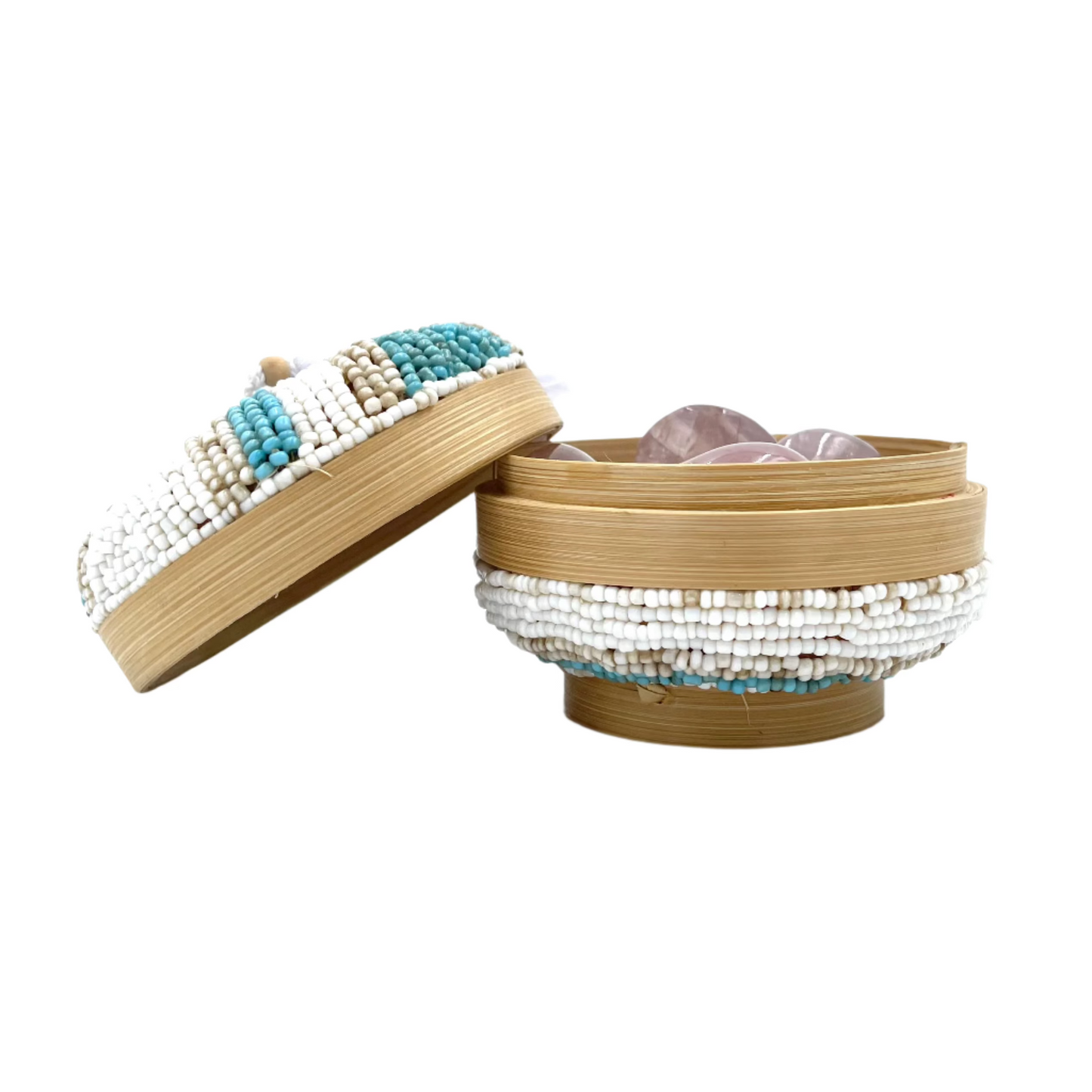 Bali Beaded Round Boxes